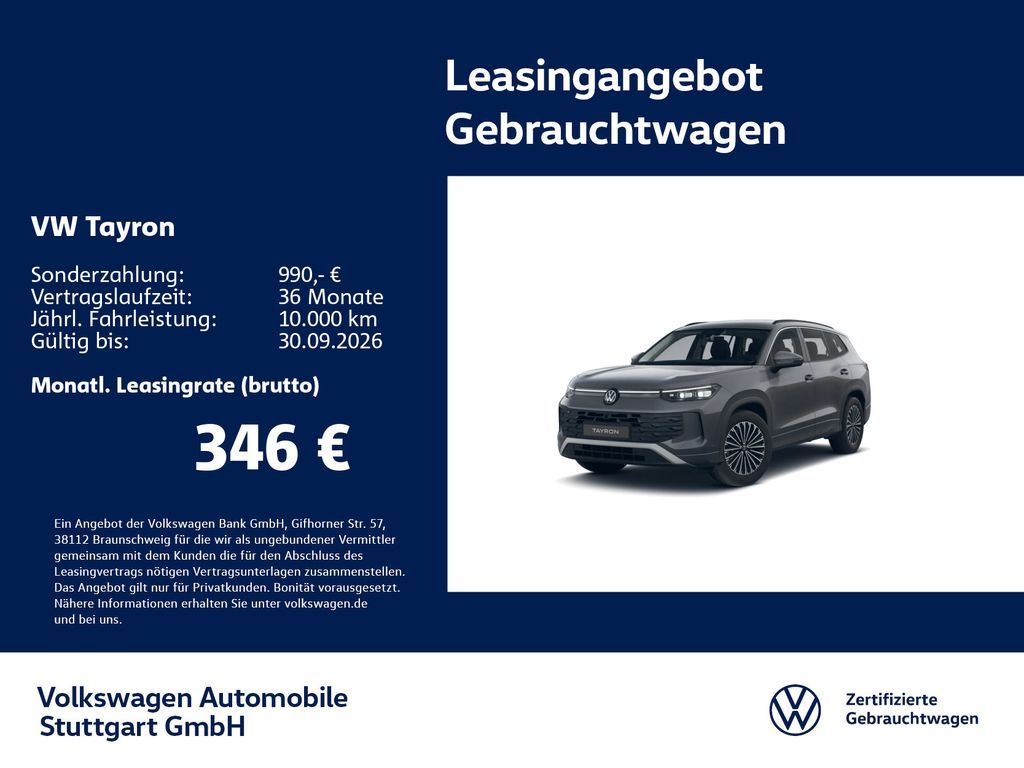 Volkswagen Tayron Life 2.0 TDI DSG 7-Sitze Navi Kamera AHK Leasing