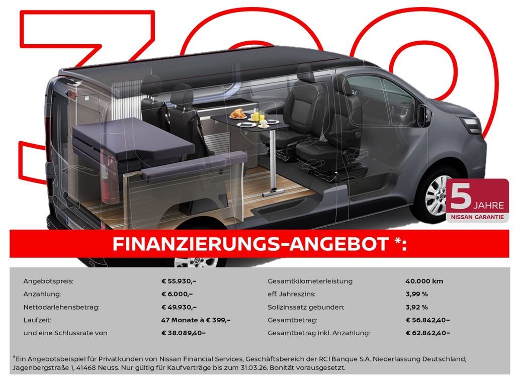 Nissan Primastar SEASIDE Revotion / Dethleffs dCi170 DC Leasing
