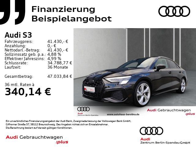 Audi S3 Lim. *MATRIX*B&O*Opt.-Schwarz+*NAV+*R-CAM* Leasing