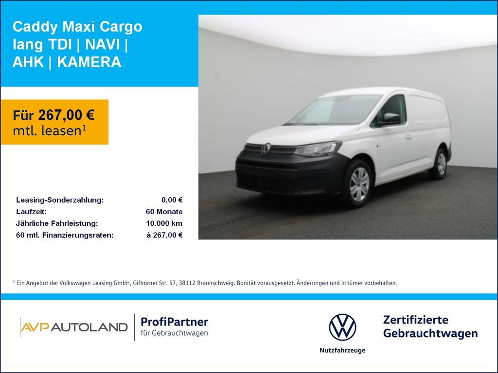 Volkswagen Caddy Maxi Cargo lang TDI | NAVI | AHK | KAMERA Leasing