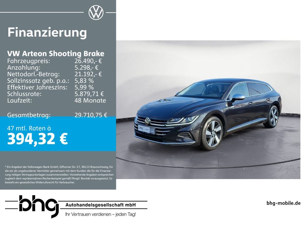 Volkswagen Arteon Shooting Brake Elegance 2,0 TDI AHK Busin Leasing