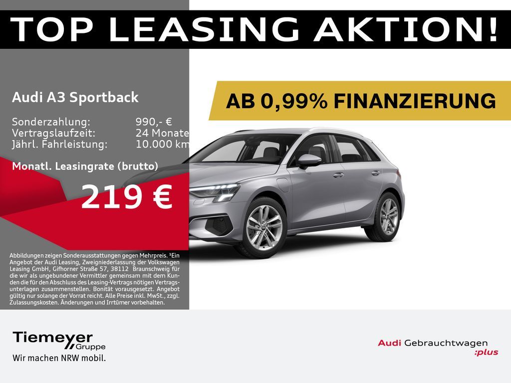Audi A3 Sportback 40 TFSIe LED KAMERA ACC NAVI SOUND Leasing