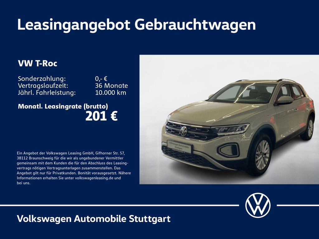 Volkswagen T-Roc Life 1.5 TSI DSG App-Connect LED SHZ ACC K Leasing