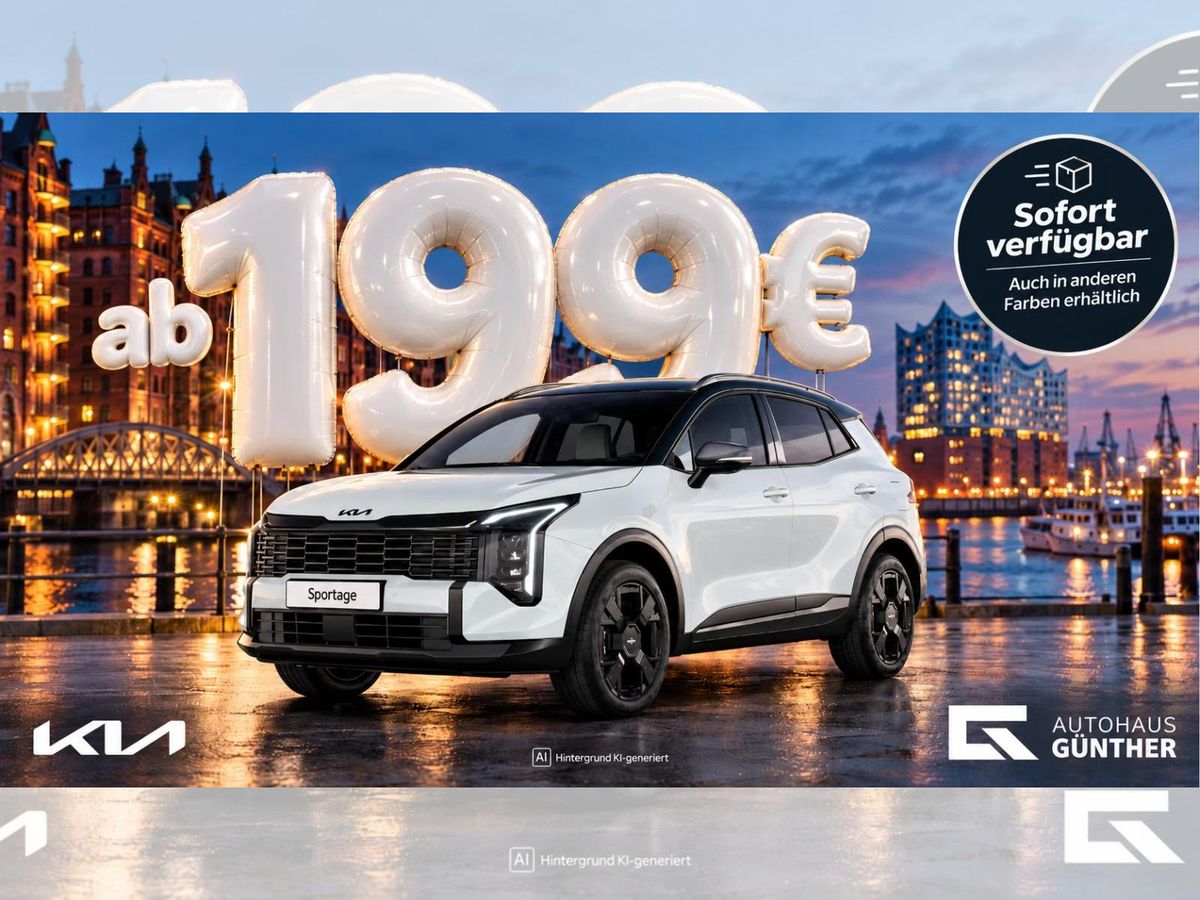Kia Sportage Automatik Black Edition *sofort verfügbar* Carraraweiß / Dach Schwarz | Gewerbe Leasing