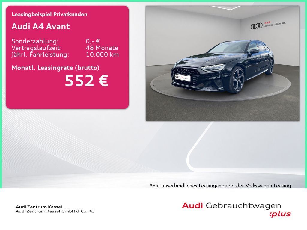 Audi A4 Avant 40 TDI S line LED B&O AHK Teilleder Leasing