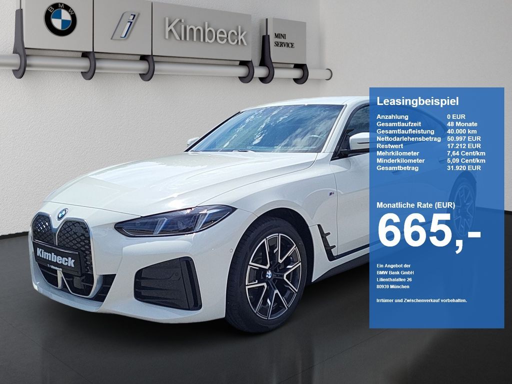 BMW i4 eDrive40 Gran Coupé M SPORT LED DrivingAs 360 Leasing