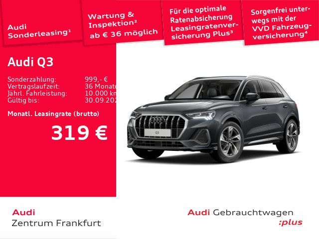 Audi Q3 35 TFSI S-LINE SHZ+NAVI+LED+ACC+AHK+S-LENKRAD Leasing