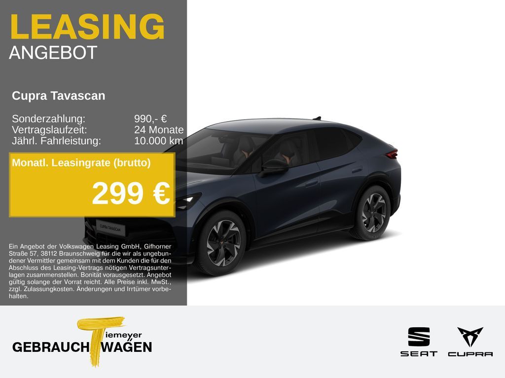 Cupra Tavascan ENDURANCE LM19 SIDE-ASSIST KAMERA WÄRME Leasing