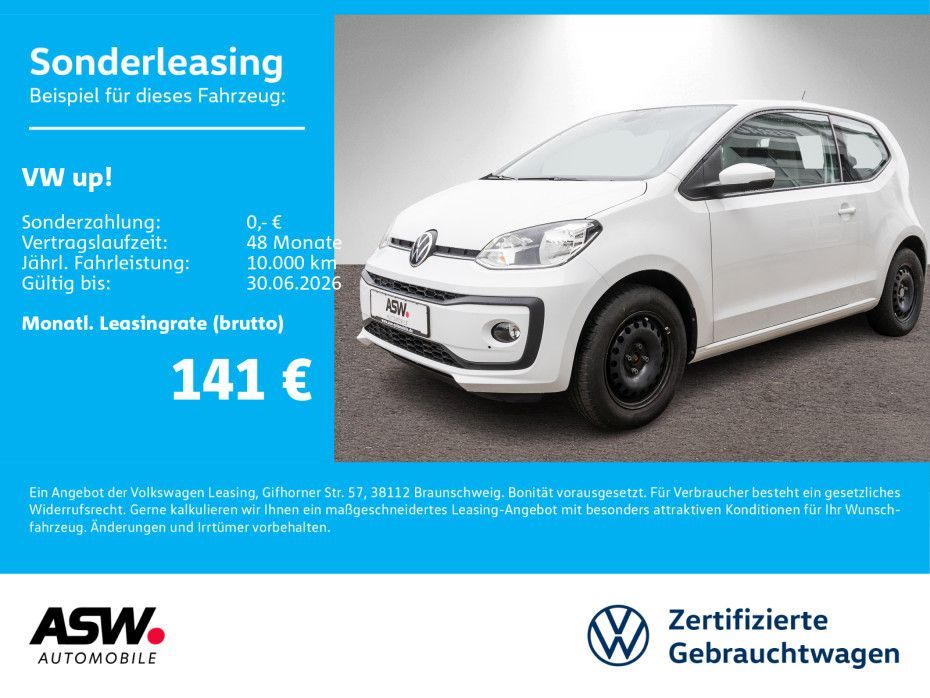 Volkswagen up! move up! 1,0 MPI Klimaanlage Sitzheizung Leasing