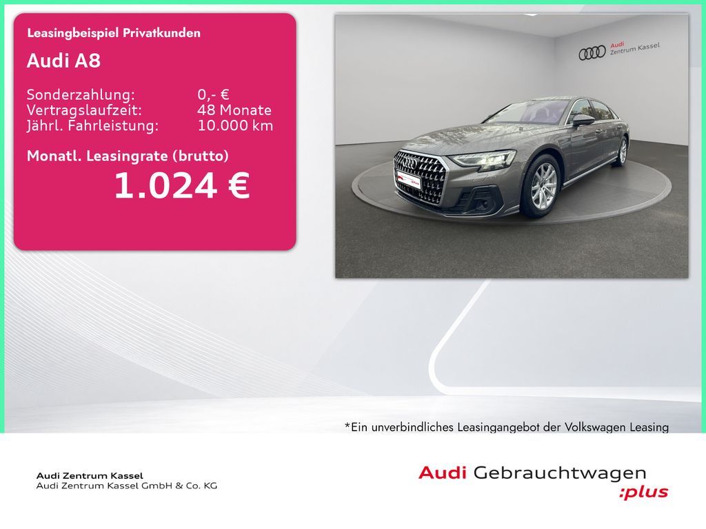 Audi A8 Lang 50 TDI quattro Matrix HuD StandHZG 360° Leasing