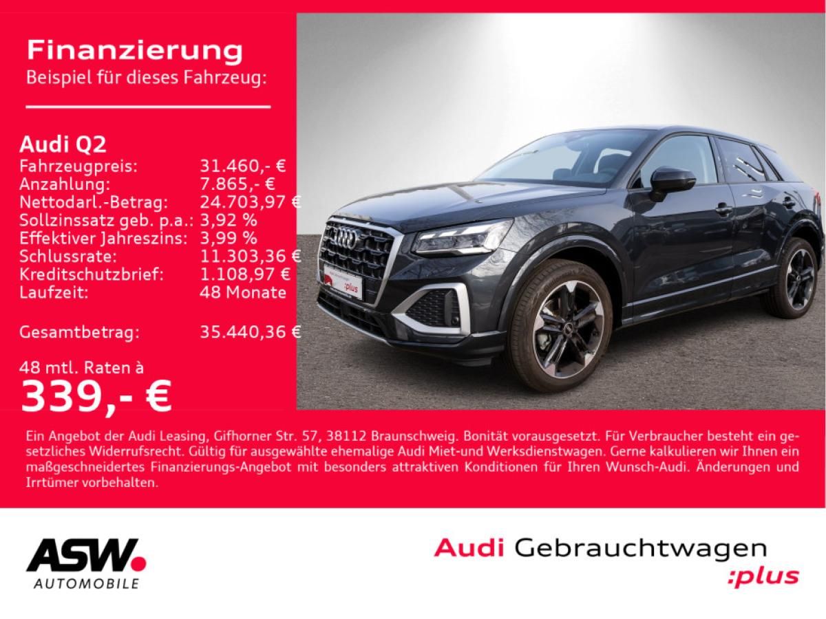 Audi Q2 Advanced 35 TFSI NAVI MATRIX RFK AHK VC// sofort verfügbar!! Leasing