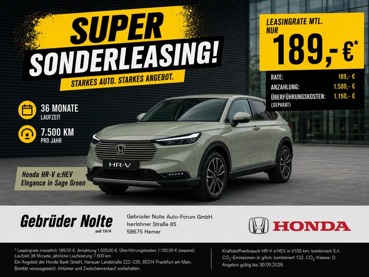Honda HR-V e:HEV Elegance Leasing