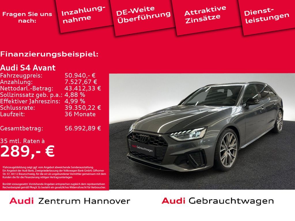 Audi S4 Avant 55 TDI quattro Head-Up Matrix B&O Kamer Leasing