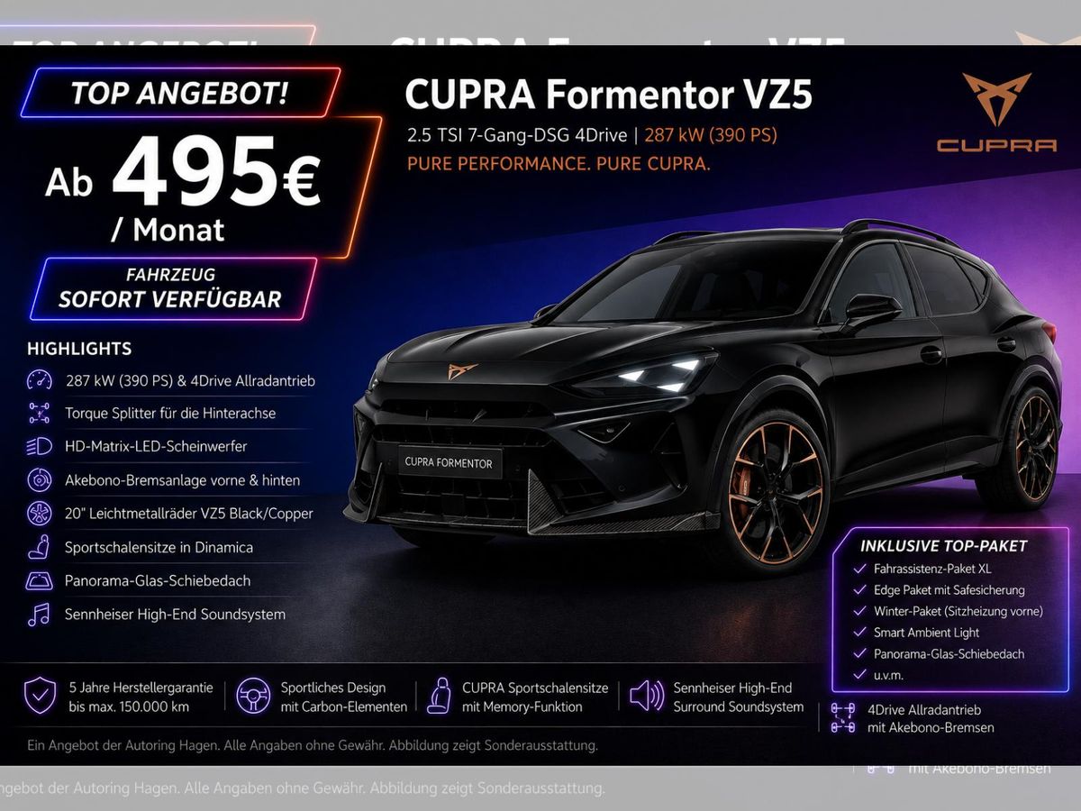 Cupra Formentor 2.5 TSI 390PS VZ5 DSG 4Drive *Sofort* Leasing