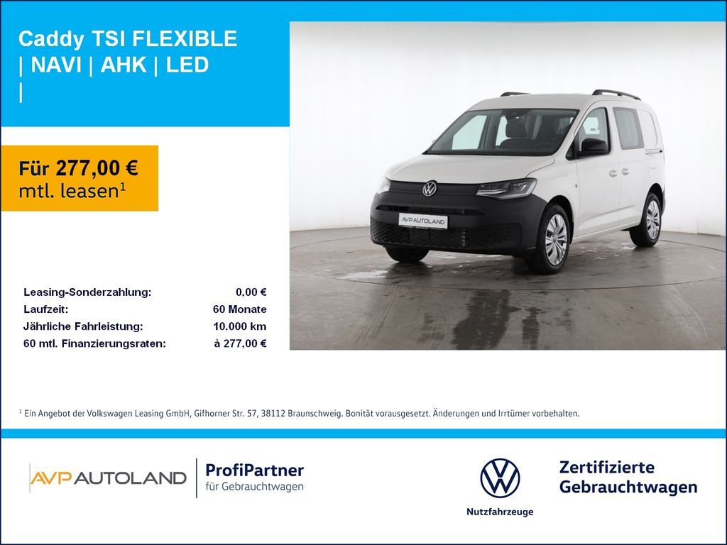 Volkswagen Caddy TSI FLEXIBLE | NAVI | AHK | LED | Leasing