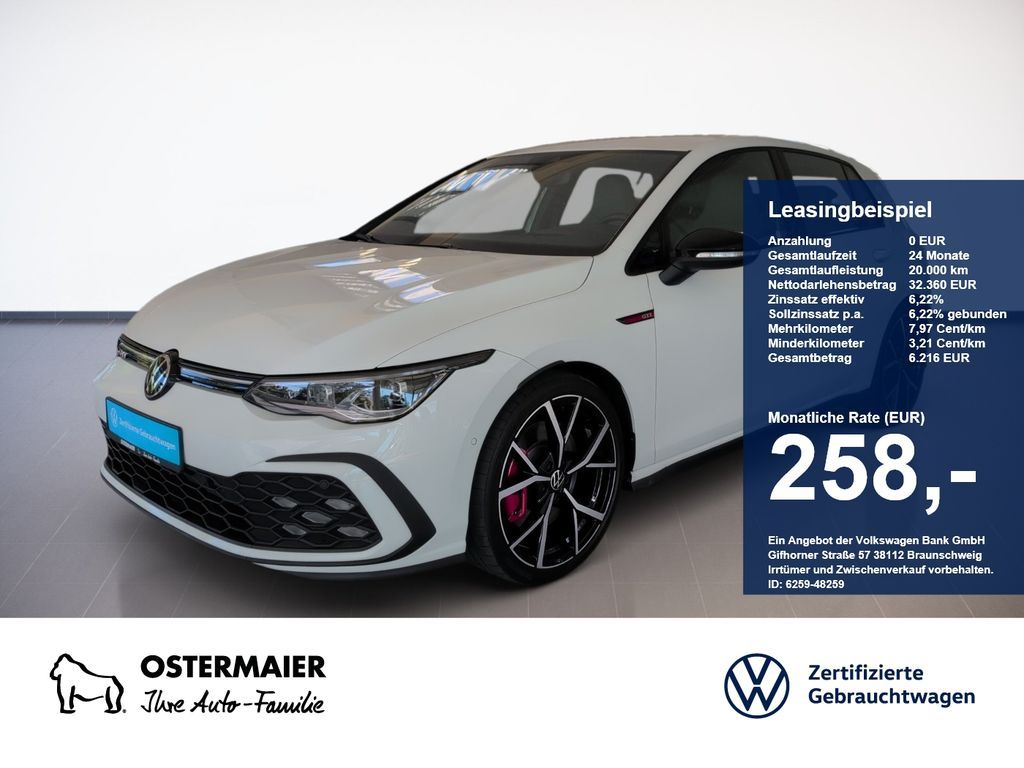 Volkswagen Golf VIII GTI BLACK 245PS NP.60T LEDER.19 IQ-LIG Leasing