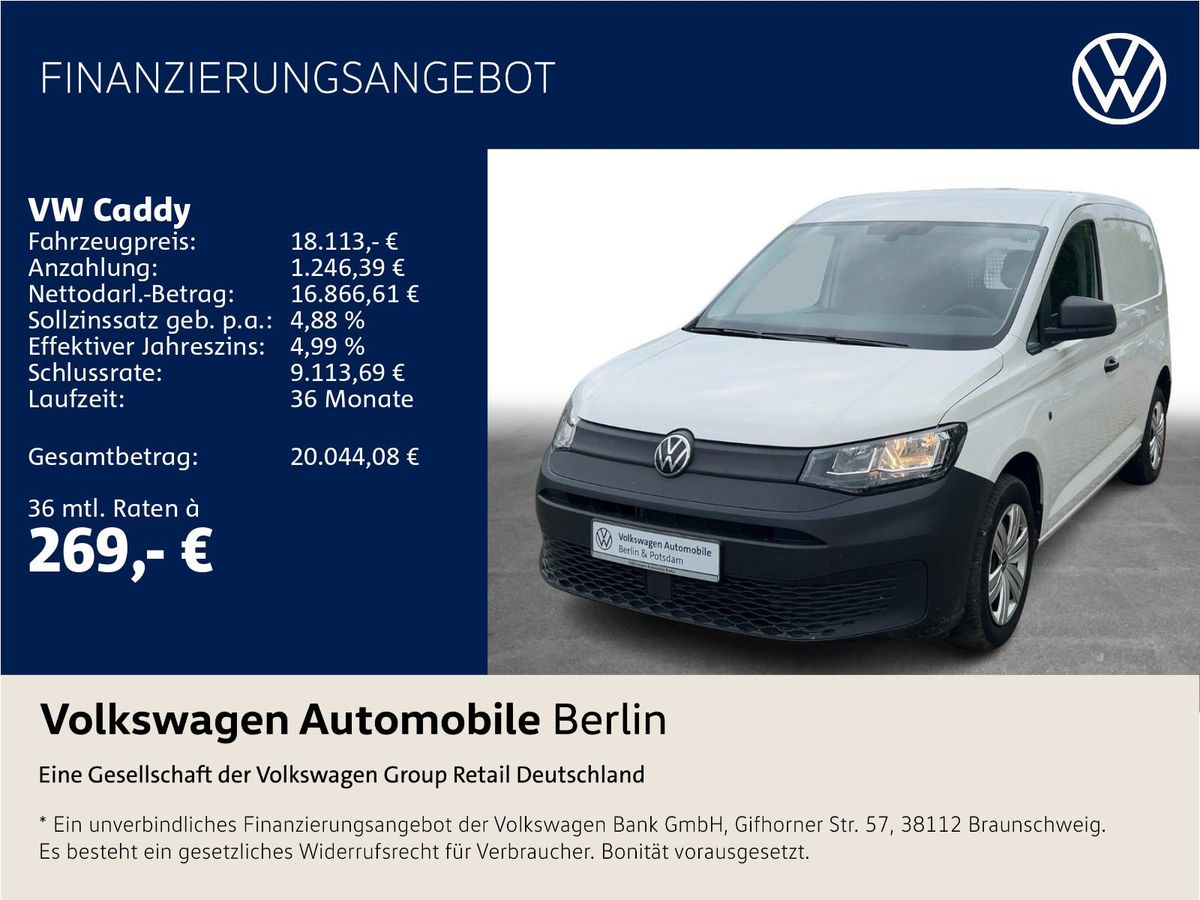 Volkswagen Caddy Cargo 1.5 TSI Navi Radio Klima PDC Leasing