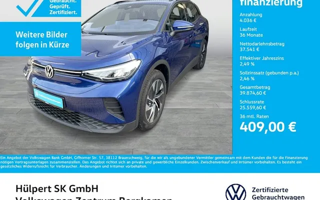 Volkswagen Id4 Pro 77 KWh 210 KW Pro 5dr