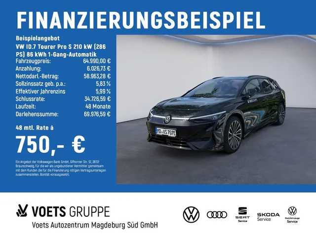 Volkswagen ID.7 Tourer Pro S 210 kW (286 PS) 86 kWh 1-Gang-