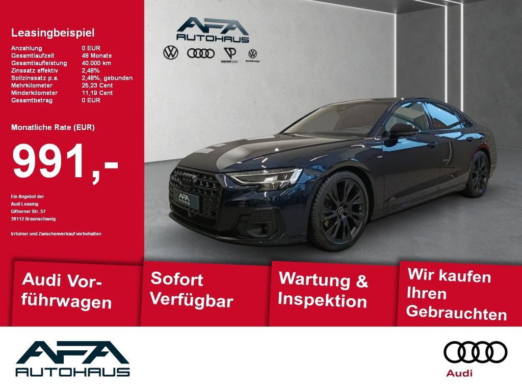 Audi A8 3.0 TDI quattro B&O*HUD*Pano*StdHz*Leder Leasing