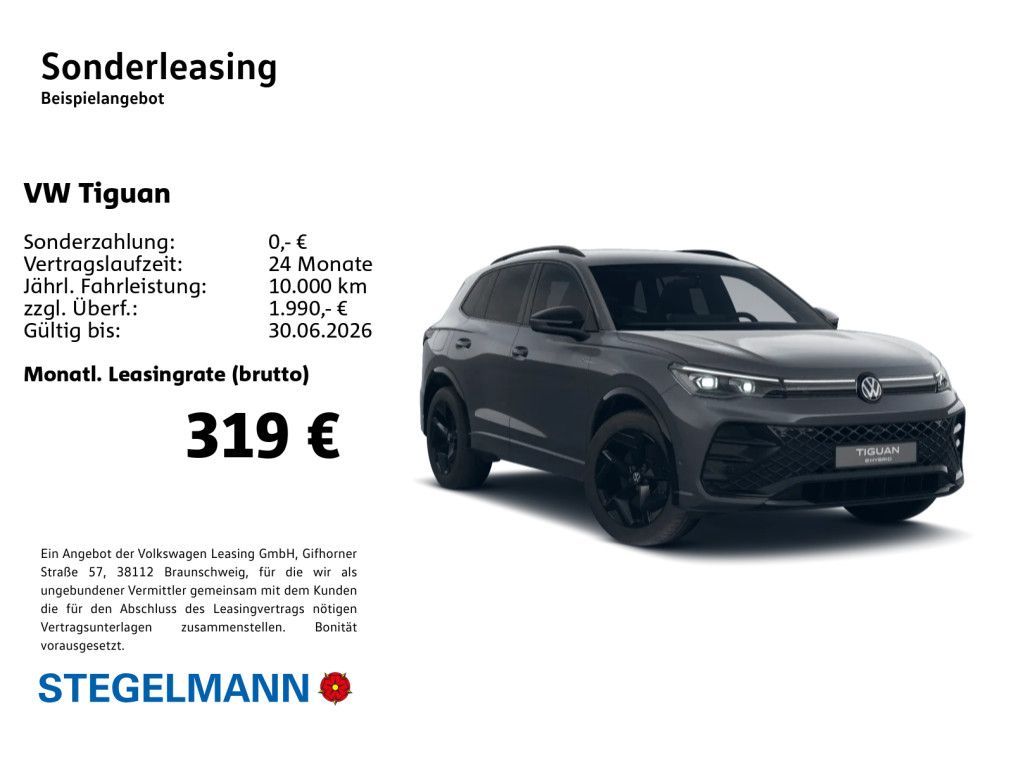 Volkswagen Tiguan 1,5 l eHybrid OPF 6-Gang-DSG R-Line Leasing