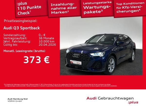 Audi Q3 Sportback 35 TFSI S line S tronic LEDER/NAVI Leasing