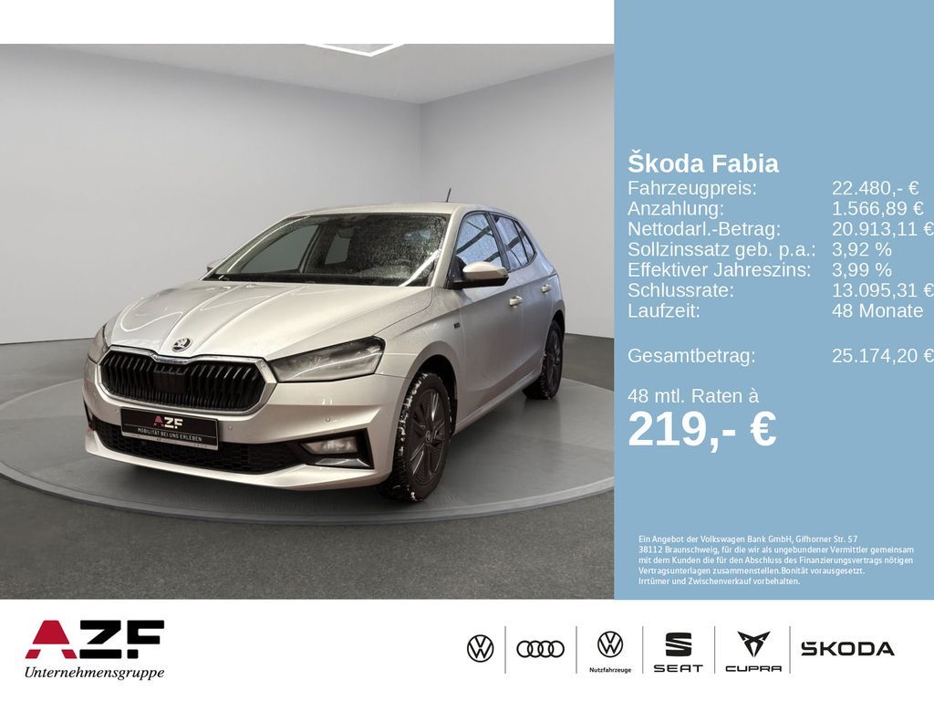 Skoda Fabia 1.0 TSI DSG Tour AHK+NAVI+LED+ACC Leasing