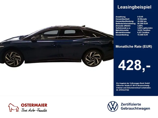 Volkswagen ID.7 PRO S BLACK STYLE 286PS ACC.5J-G.WÄRMEPUMPE