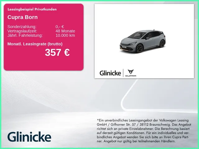 Cupra Born Edition Dynamic 170kW Navi Kam ACC Keyless