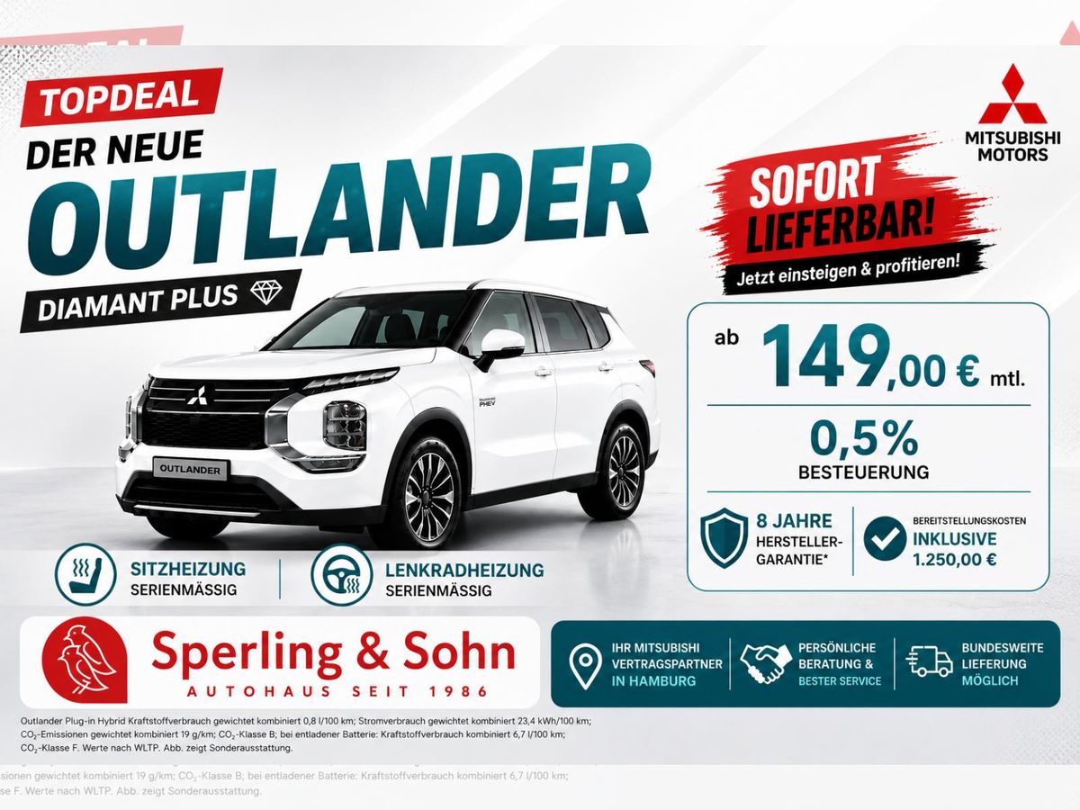 Mitsubishi Outlander Plug-In Hybrid Diamant PLUS ❗INKLUSIVE BEREITSTELLUNGSKOSTEN❗