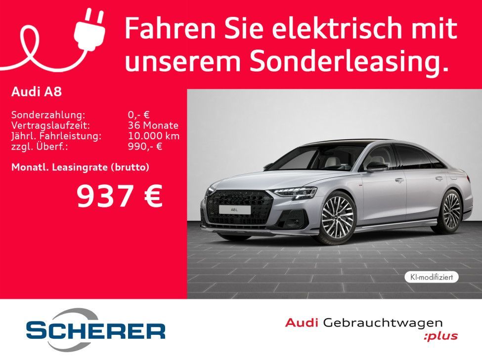 Audi A8 lang 60 TFSIe quattro EXCLUSIVE HUD 360° PANO Leasing