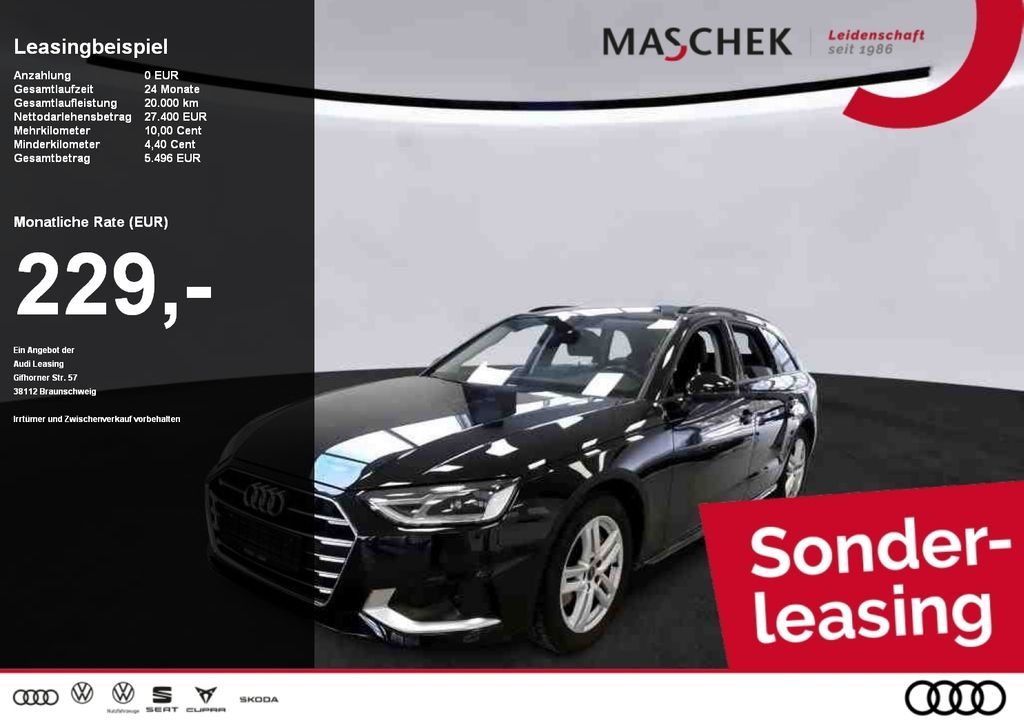 Audi A4 Avant Sonderleasing 40 TDI S tronic Memory LM Leasing