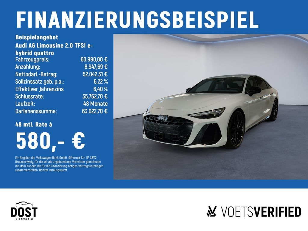 Audi A6 Limousine 2.0 TFSI e-hybrid quattro MATRIX LE Leasing