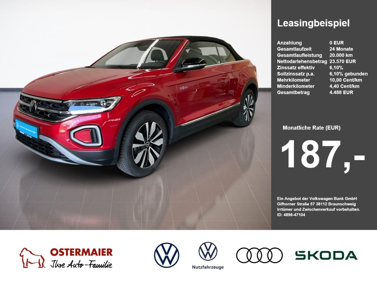 Volkswagen T-Roc Cabriolet GOAL 1.0TSI ACC.KAMERA.NAVI+VC.LED.APP-C.LKRD-HZG.SHZ Leasing