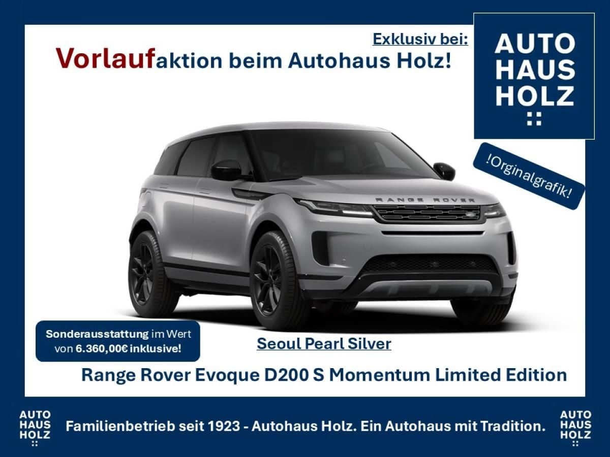 Land Rover Range Rover Evoque Sondermodell Momentum S -  19ZOLL SCHWARZ - 360 GRAD KAMERA - KOMFORTPAKET - SHZ - FAHRPAKET Leasing