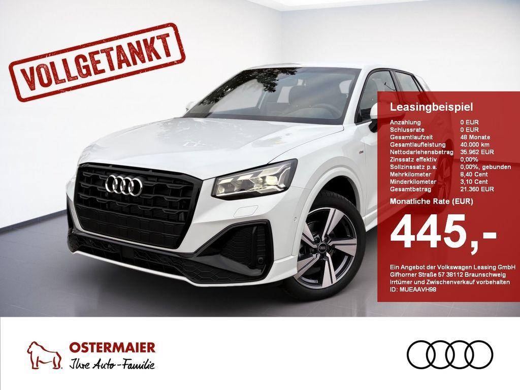 Audi Q2 S Line 2.0TDI 116PS 6-Gang FAHRSCHULEINBAU MA Leasing