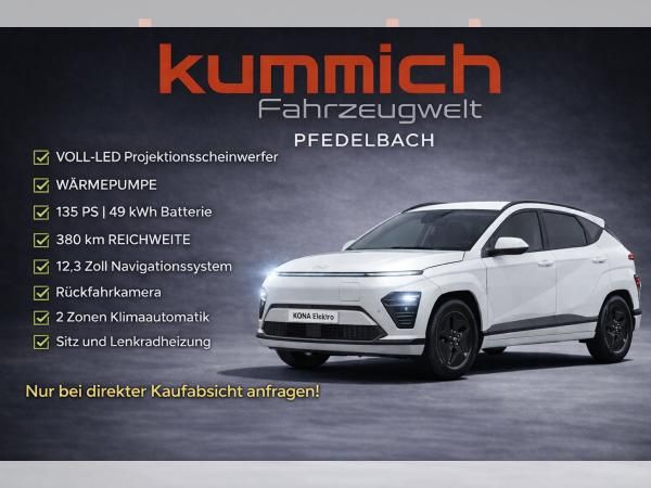 Hyundai KONA Elektro Trend 49 kWh 6.000€ ELEKTRO PRÄMIE ANZAHLUNG*380KM*SOFORT VERFÜGBAR*WÄRMEPUMPE*LED-PROJEKTIONSSCHEIN Leasing