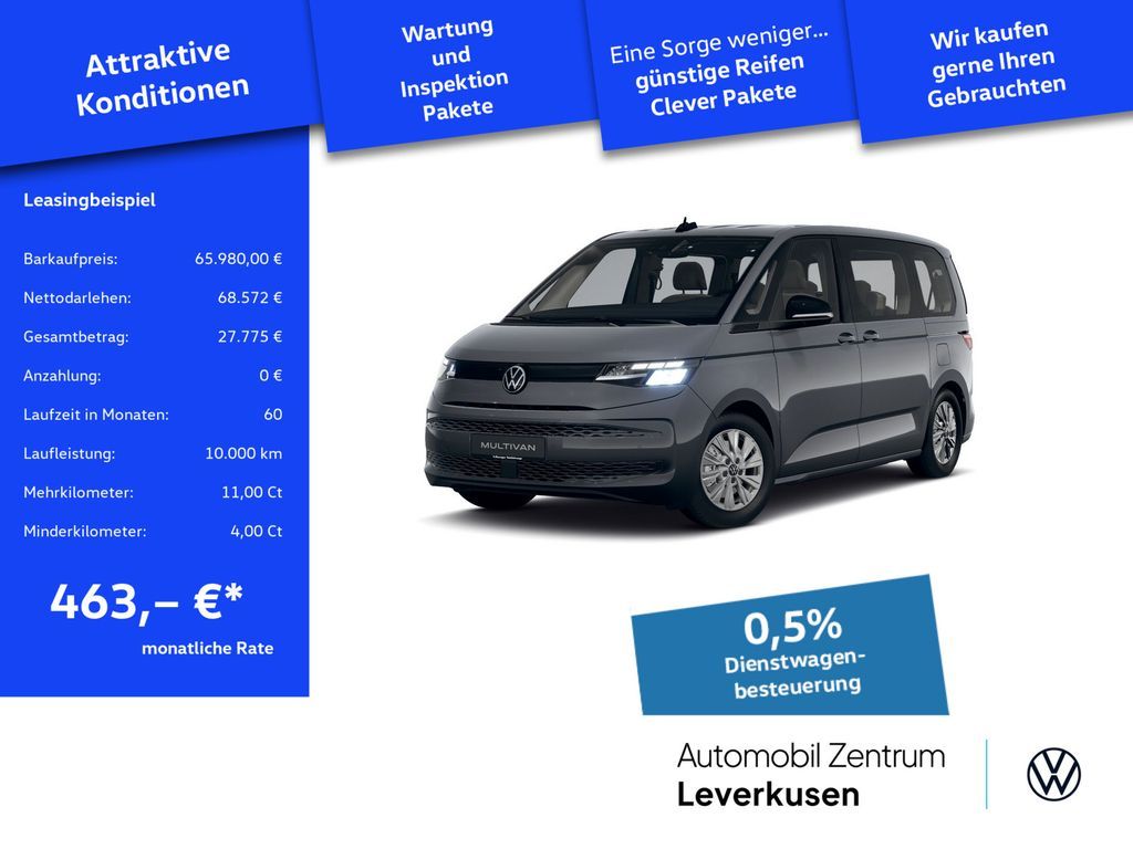 Volkswagen T7 Multivan eHybrid 4Motion VIRT APP-CONNECT PDC Leasing