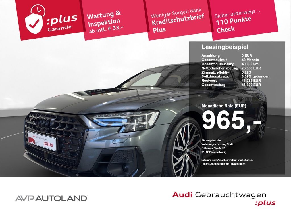 Audi S8 TFSI quattro Tiptronic Individual AHK+PANO UP Leasing