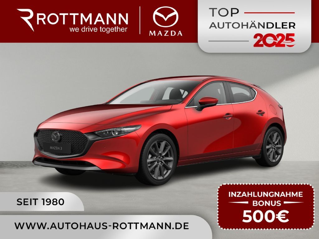 Mazda 3 2027 140ps CENTRE-Line DESIGN-P ACC HUD Qi NAV Leasing