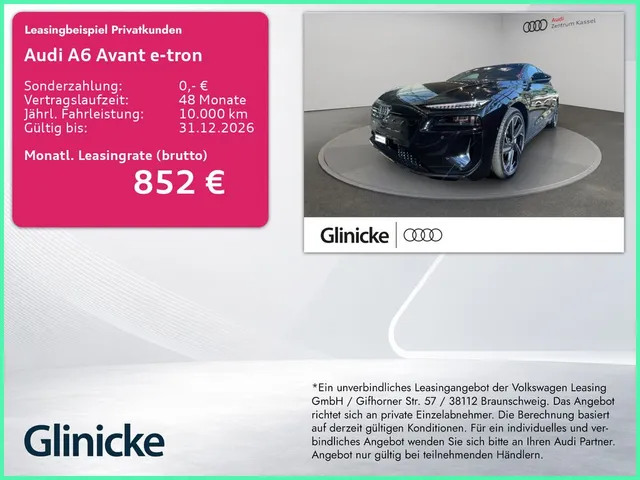 Audi A6 Avant e-tron perform S line Matrix B&O AHK 3D