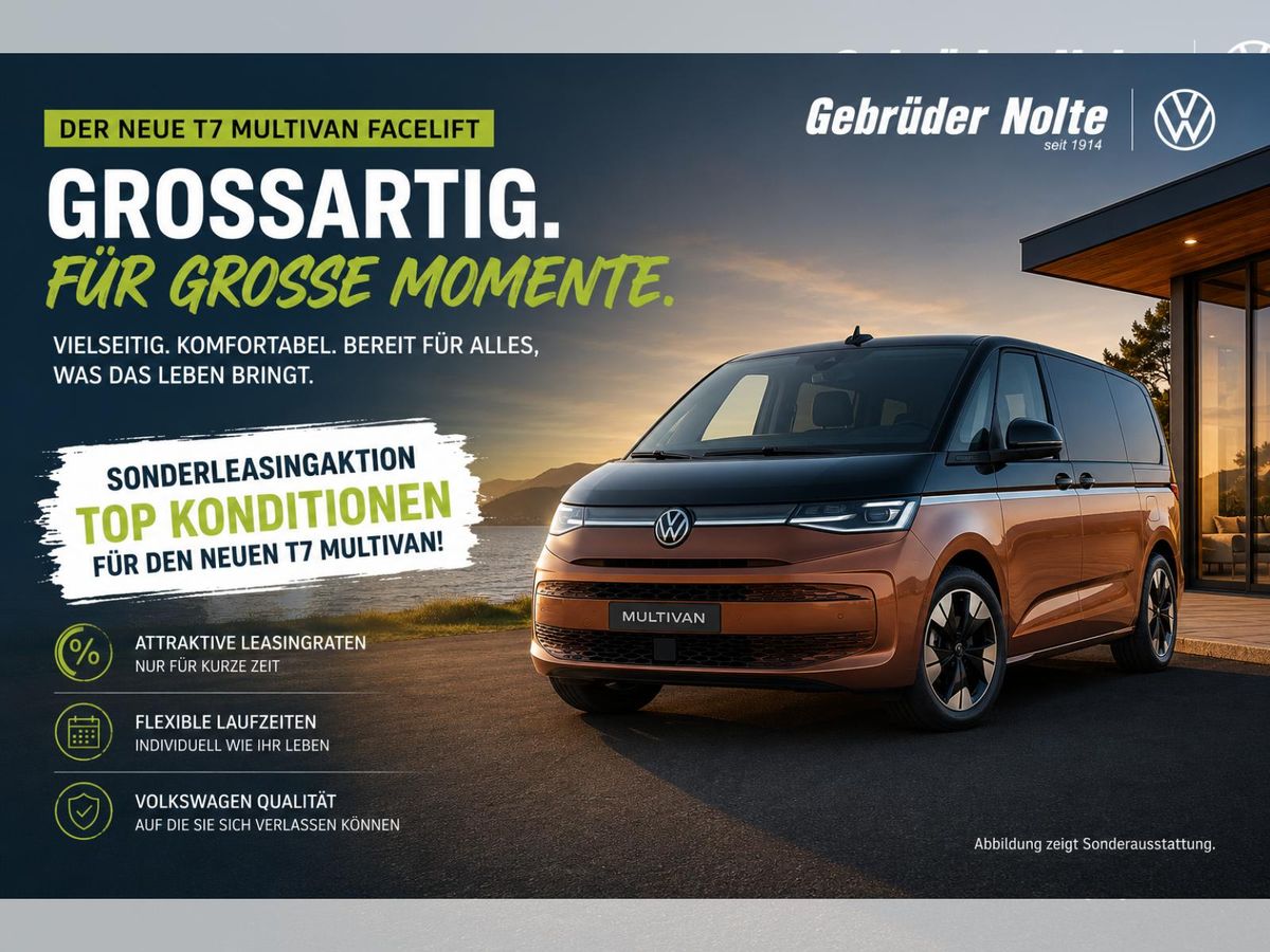 Volkswagen T7 Multivan Facelift **Sonderleasing** Leasing