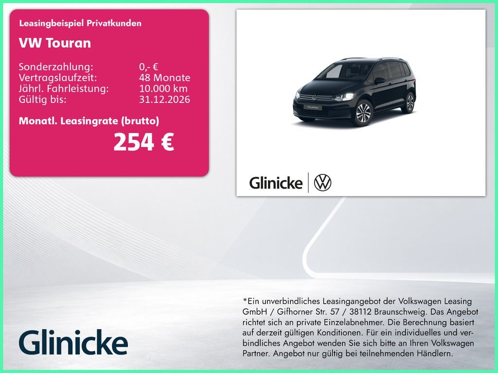 Volkswagen Touran 1.5 TSI Energy Navi 7-Sitze LED RFK Sitzh Leasing