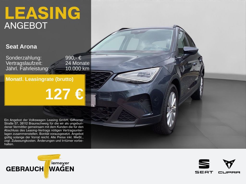 Seat Arona 1.0 TSI STYLE NAVI ACC PARKL SH GJR Leasing