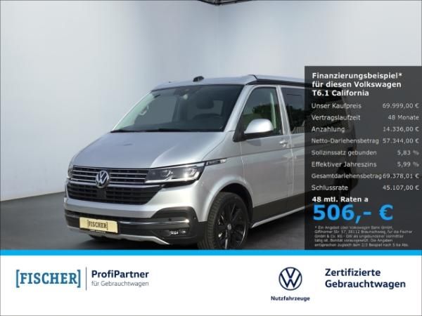 Volkswagen T6.1 California Ocean 2.0 TDI 4Motion Markise DSG StdHZG Navi Leasing