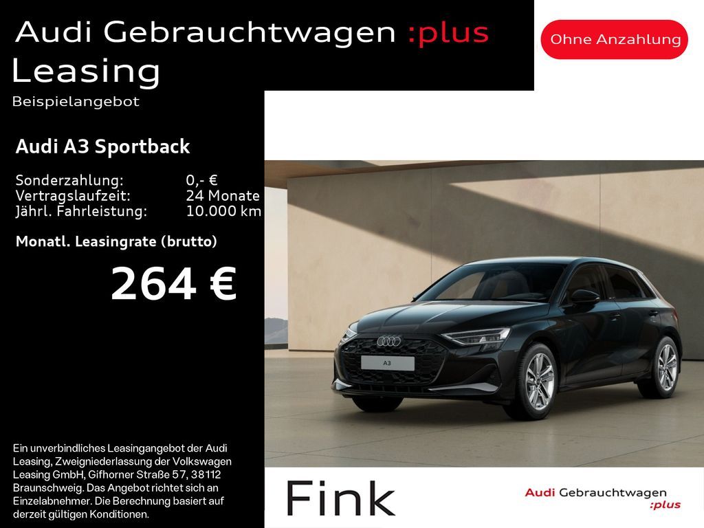 Audi A3 Sportback TFSI e Advanced LED Sportsitze Kame Leasing