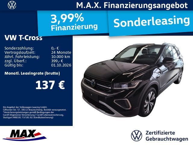 Volkswagen T-Cross 1.0 TSI STYLE IQ LIGHT+KAMERA+AHK+LANE A Leasing
