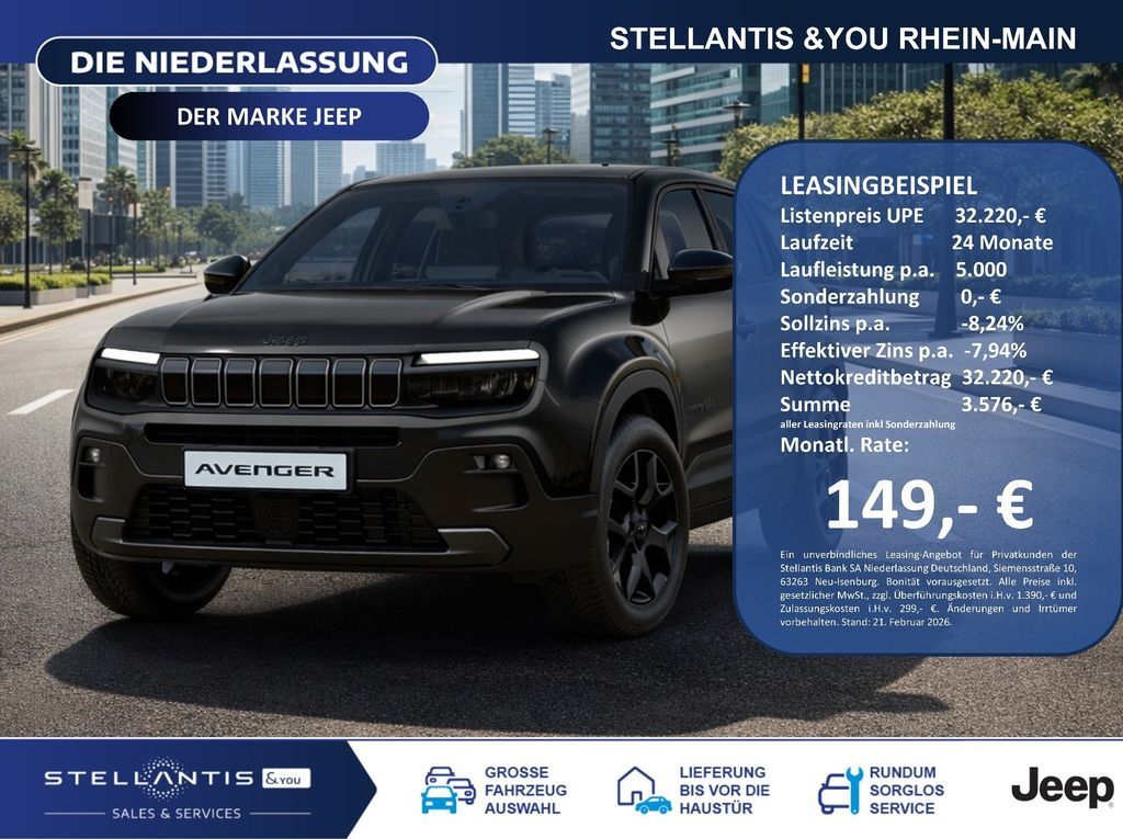 Jeep Avenger BLACK EDITION Allwetterreifen+Winterpkt Leasing