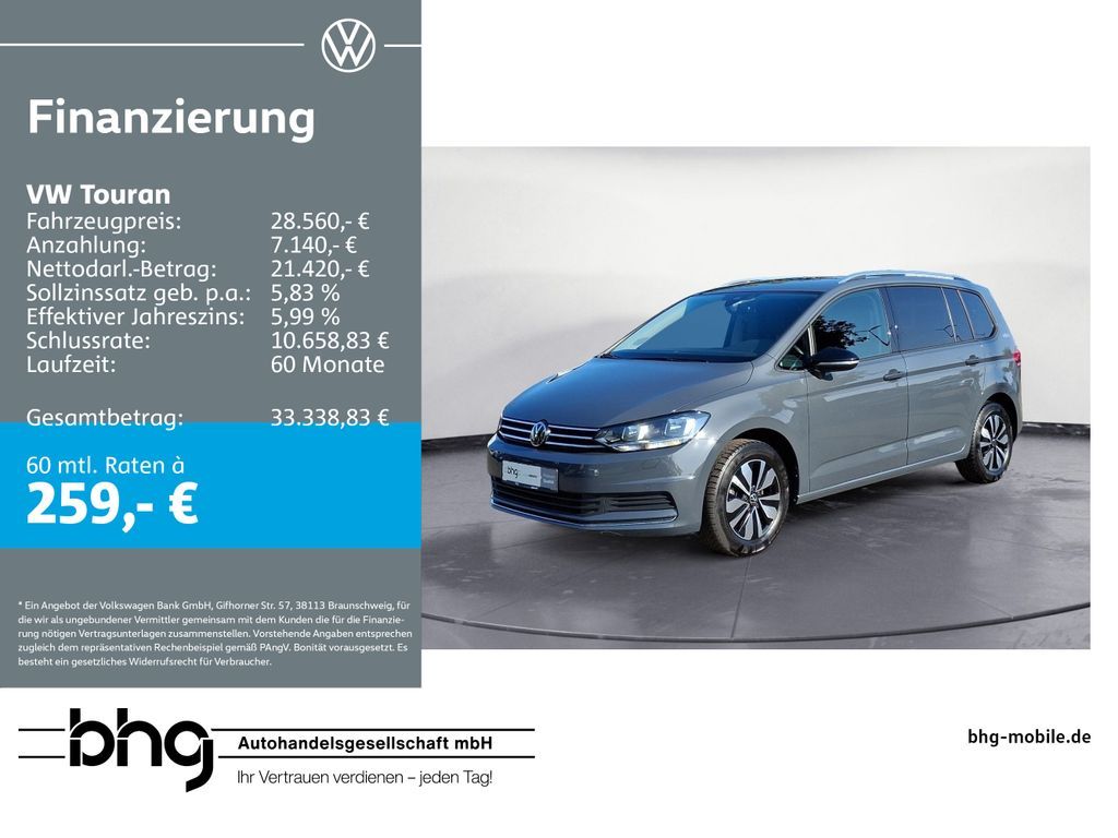 Volkswagen Touran 1.5 TSI OPF GOAL 7Sitz ACCAssist LED Navi Leasing