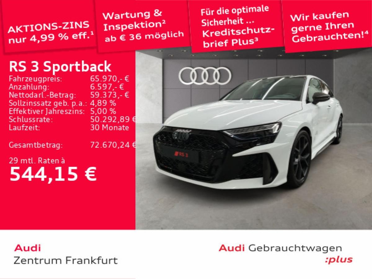 Audi RS3 Sportback S tronic MatrixLED HuD Massage Leasing